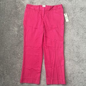 Laundry by Shelli Segal Pants Womens 8 Bright Pink Cropped Stretch Capri NEW
